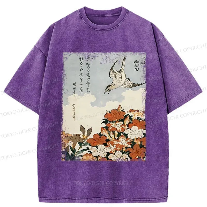 Kyoto Lion Unisex Floral Streetwear T-Shirt