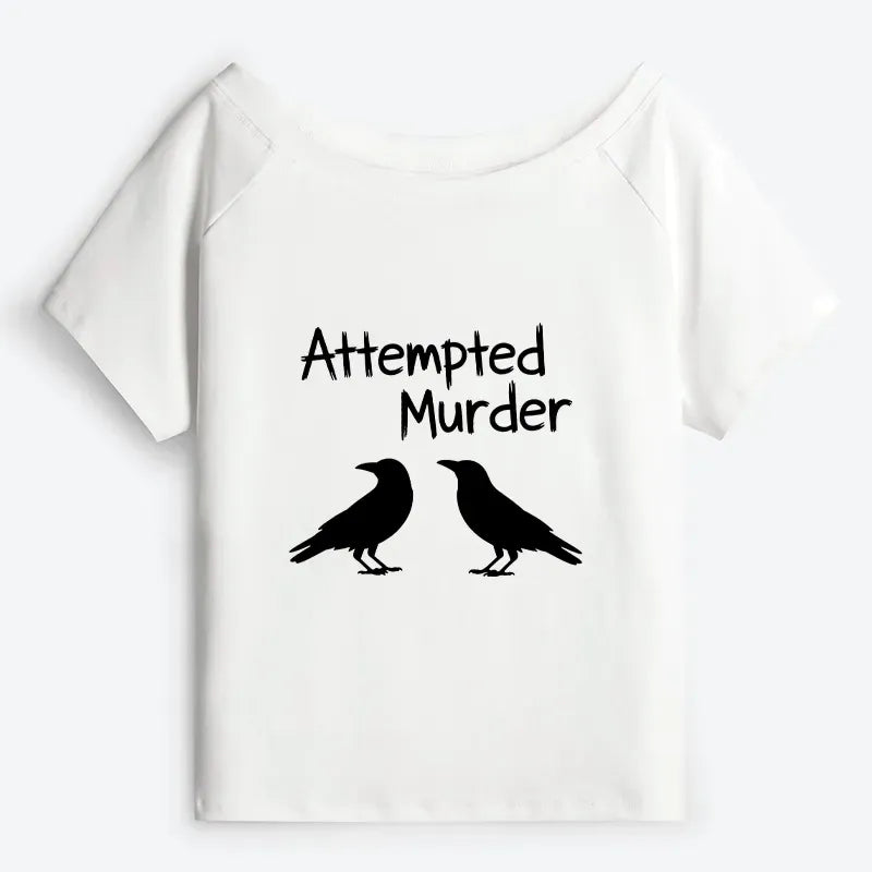 Japanese Off Shoulder T-Shirt for Women