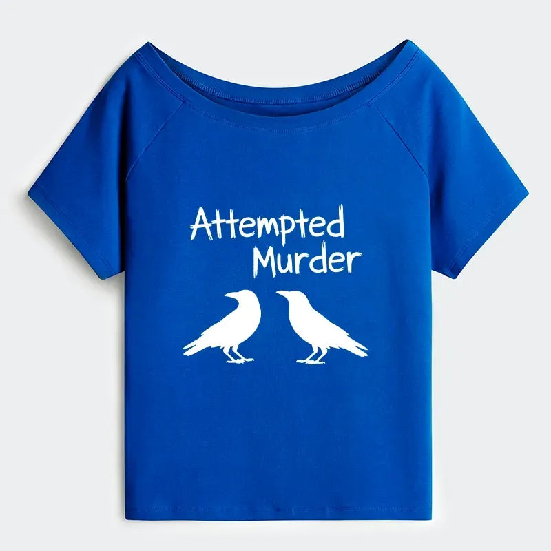 Japanese Off Shoulder T-Shirt for Women