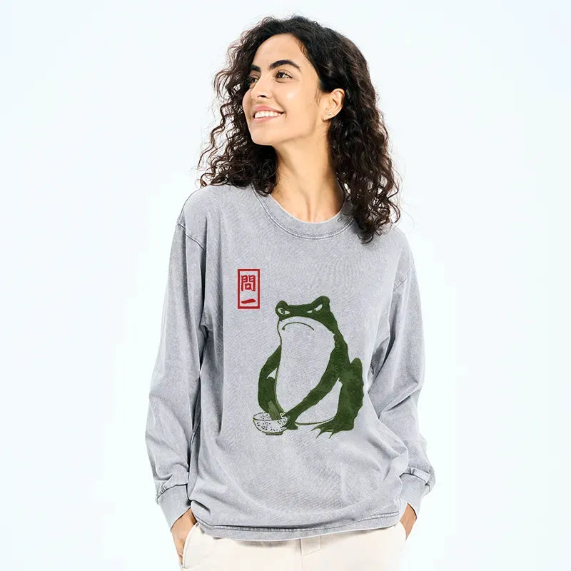 vintage washed frog t-shirt best seller
