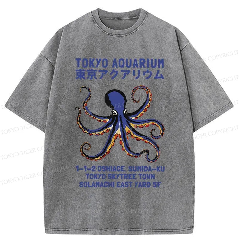 Kyoto-Lion Tokyo Aquarium Washed T-Shirt
