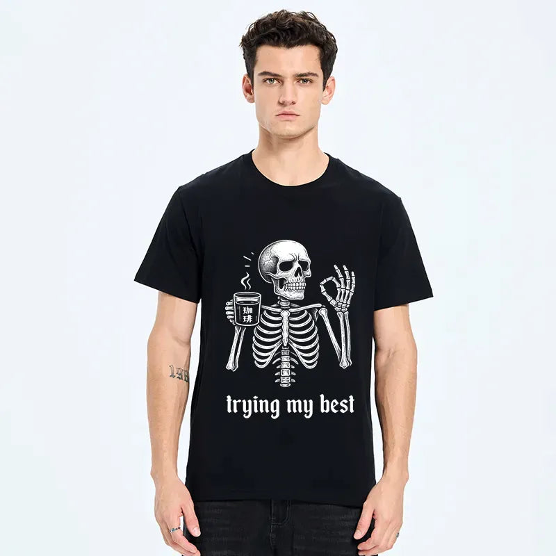 Japanese Skull T-Shirt for Daily Wear
