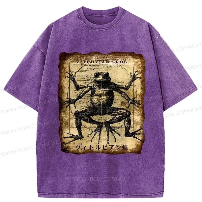 Japanese vintage frog t-shirt for daily wear