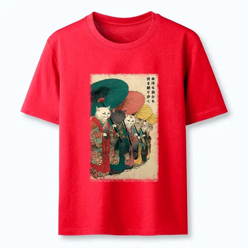 Japanese kimono cats classic t-shirt