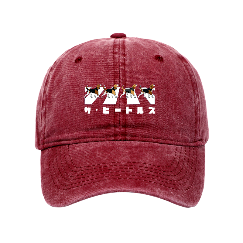 Kyoto-Lion Walking Beagles Washed Cap