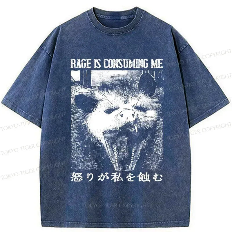 japanese opossum rage t-shirt on sale