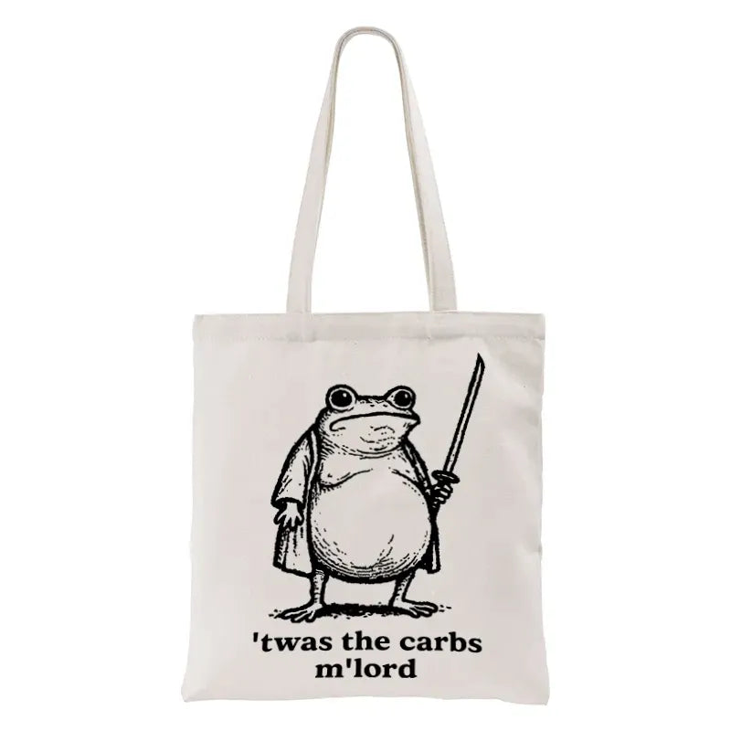 Kyoto-Lion Funny Fat Samurai Frog Tote Bag