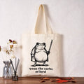 Kyoto-Lion Funny Fat Samurai Frog Tote Bag