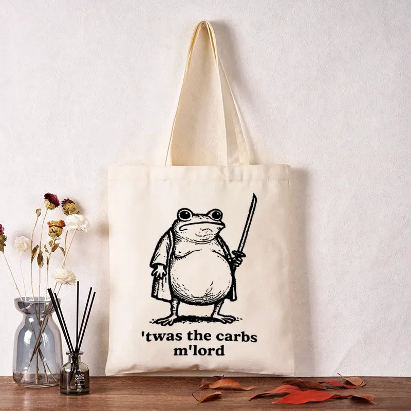 Kyoto-Lion Funny Fat Samurai Frog Tote Bag