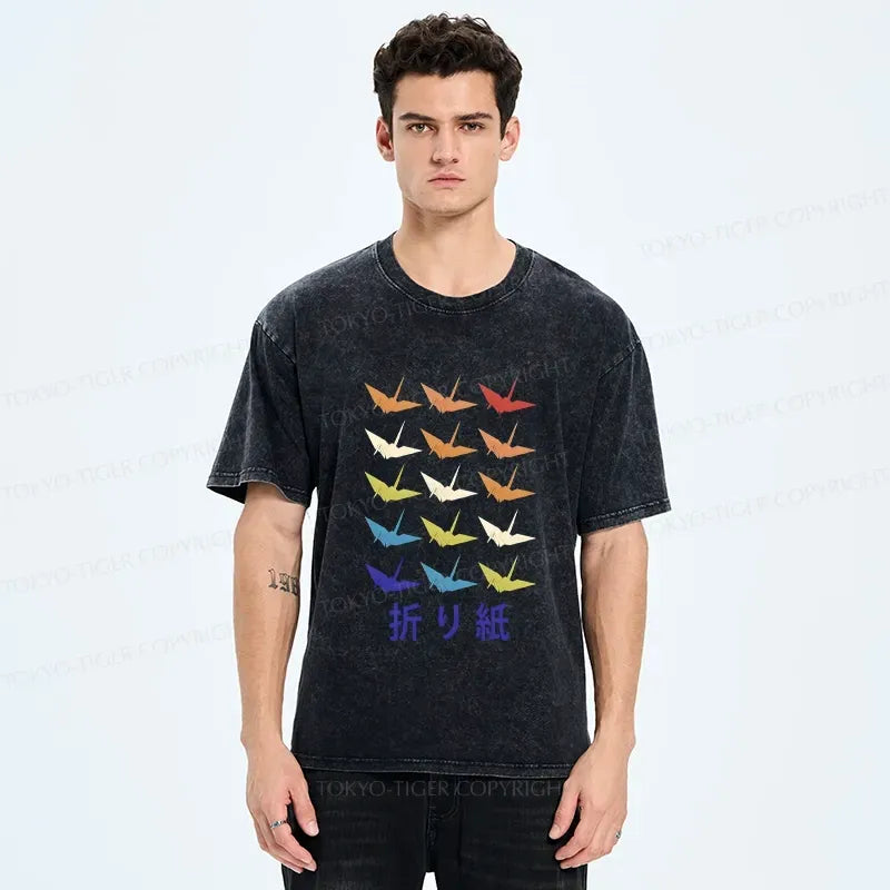 Washed Kyoto Lion Unisex T-Shirt for Casual
