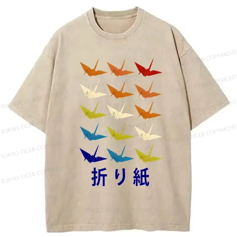 Japanese Traditional Origami T-Shirt for Daily Wear