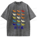 Kyoto-Lion Japanese Traditional Origami Washed T-Shirt