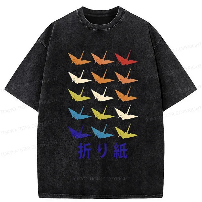 Japanese Traditional Origami T-Shirt for Daily Wear