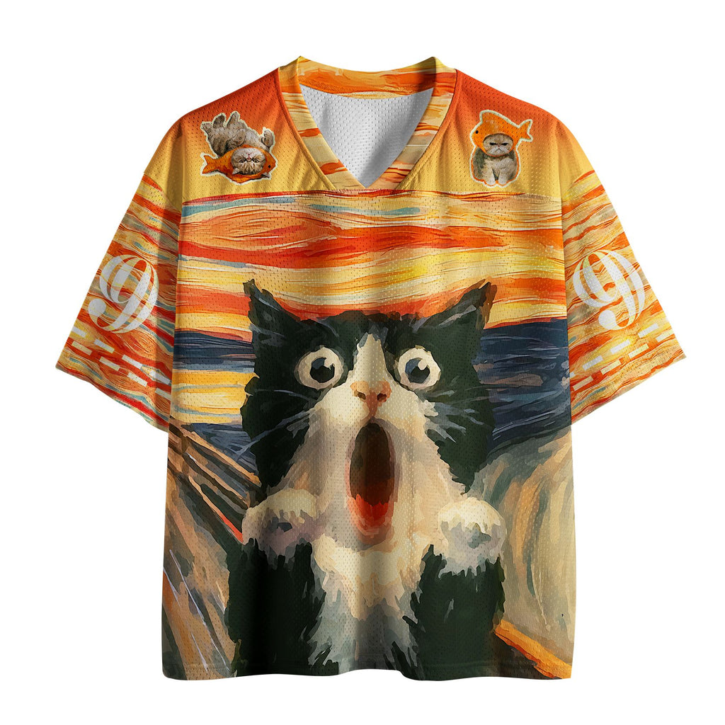 cat screaming at the void mesh jersey