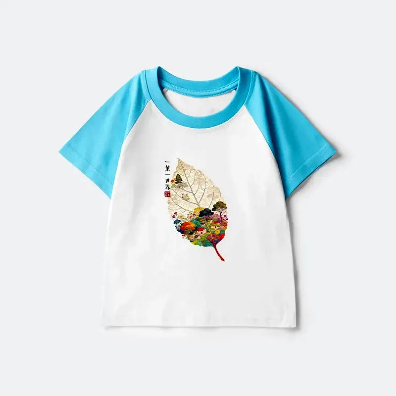 Kyoto Lion Kids Raglan T-shirt for Daily Wear