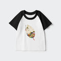 Kyoto-Lion One Leaf Holds A Tiny Colorful World Kids Raglan T-shirt