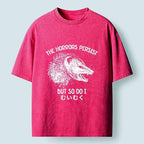 Kyoto-Lion Raccoon Dark Humor Quote Washed T-Shirt