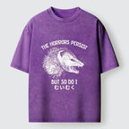 Kyoto Lion Raccoon Dark Humor Washed T-Shirt