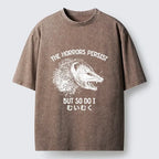 Kyoto-Lion Raccoon Dark Humor Quote Washed T-Shirt