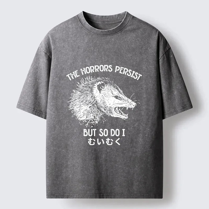 Funny Japanese T-Shirt with Raccoon Design