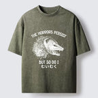 Funny Japanese T-Shirt with Raccoon Design