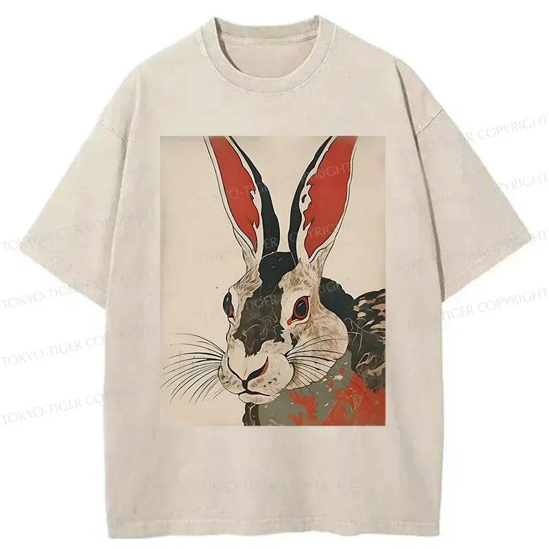 Kyoto-Lion Vintage Japanese Rabbit Washed T-Shirt