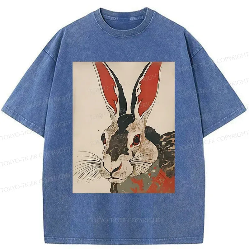 Vintage Japanese Rabbit Tee for Daily Wear