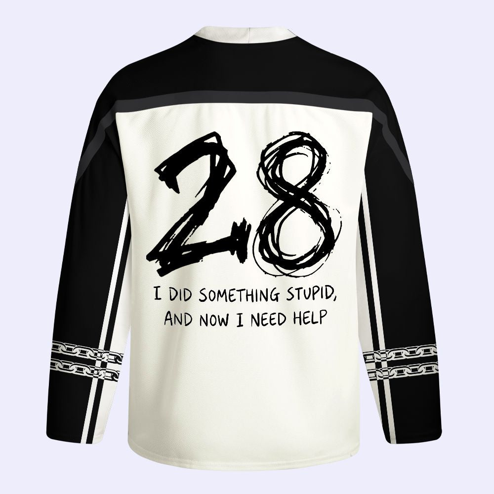 Kyoto-Lion Funny Jail Duck Long-Sleeve Hockey Jersey