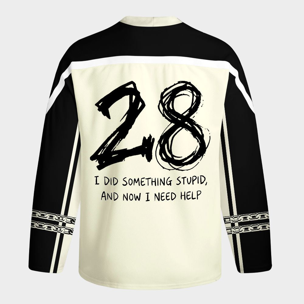 Kyoto-Lion Funny Jail Duck Long-Sleeve Hockey Jersey