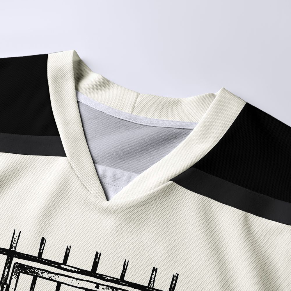 Kyoto-Lion Funny Jail Duck Long-Sleeve Hockey Jersey