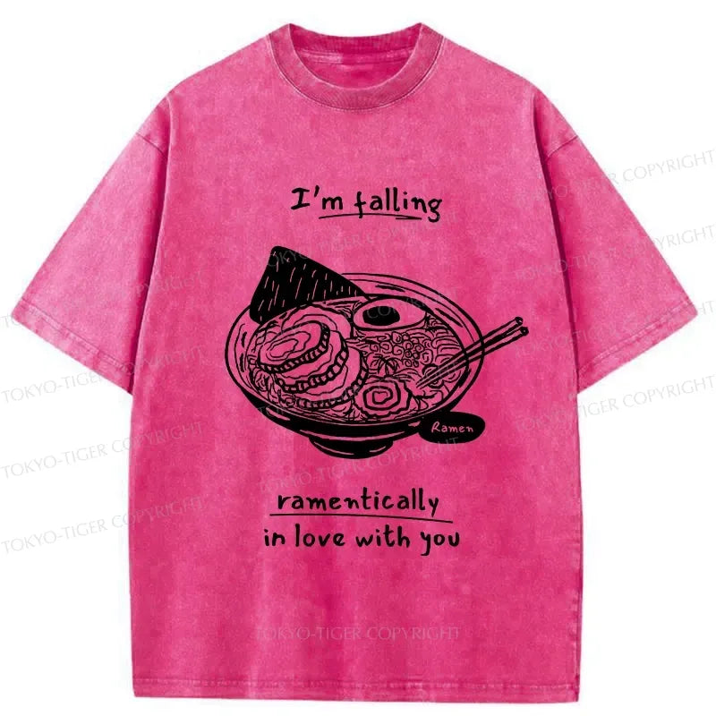 Washed Ukiyo-e T-Shirt for Daily Wear