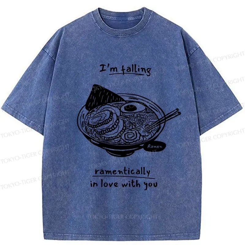 Washed Ukiyo-e T-Shirt for Daily Wear