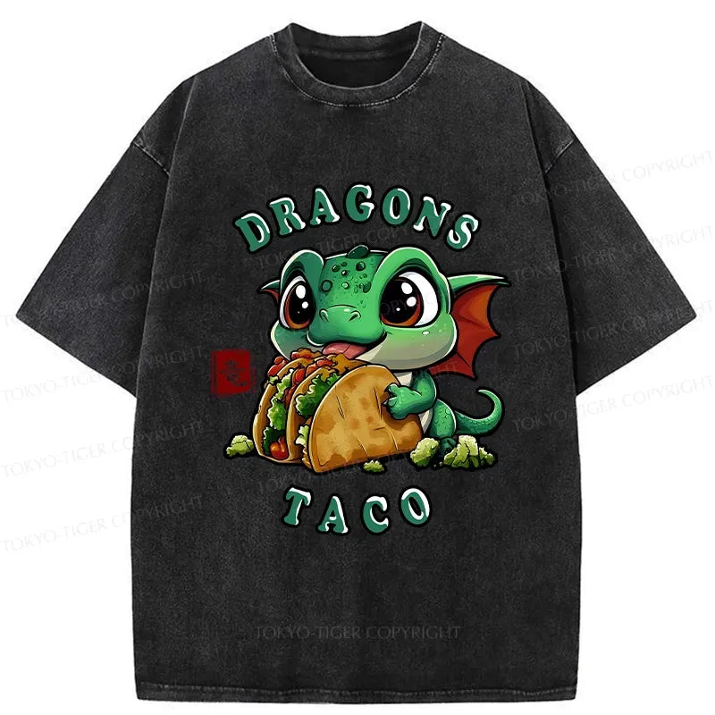 Unisex Cotton T-Shirt with Dragon Print