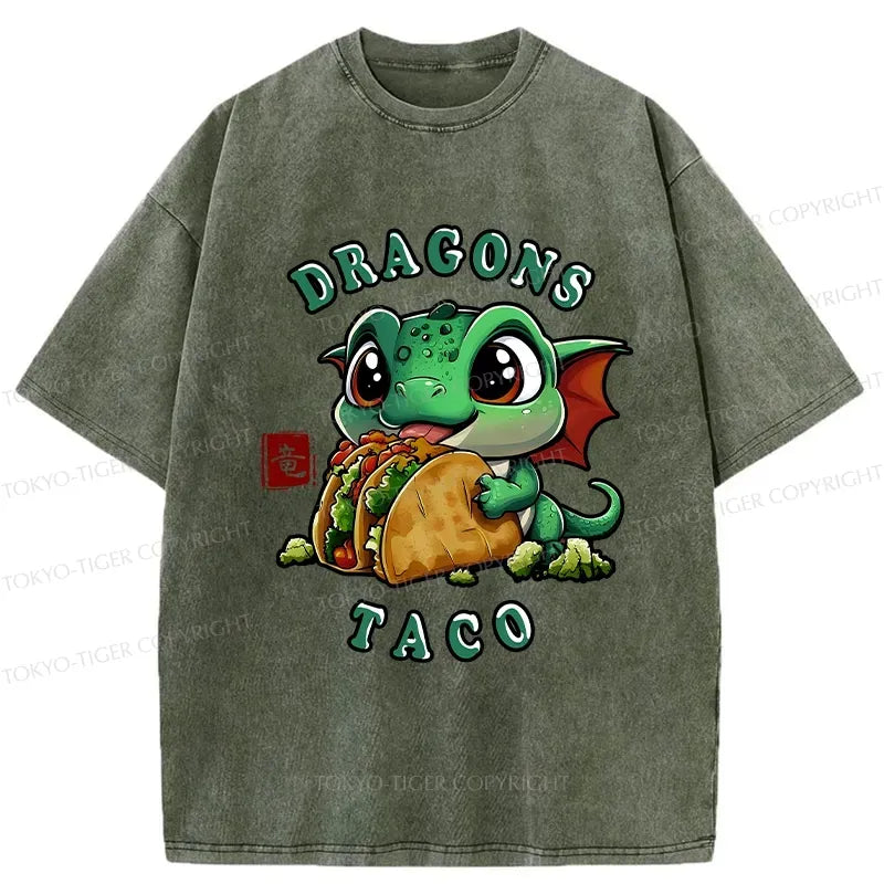 Unisex Cotton T-Shirt with Dragon Print