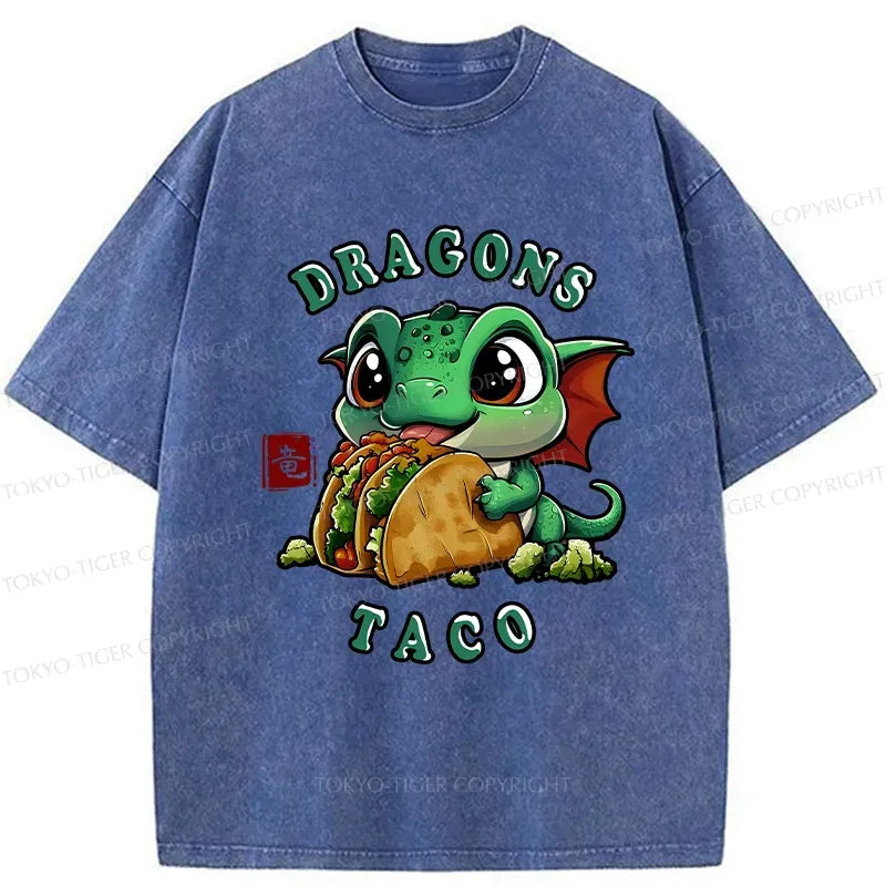Unisex Cotton T-Shirt with Dragon Print