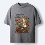 funny gardening cat tee for men