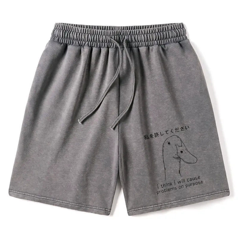 kyoto lion washed shorts on sale