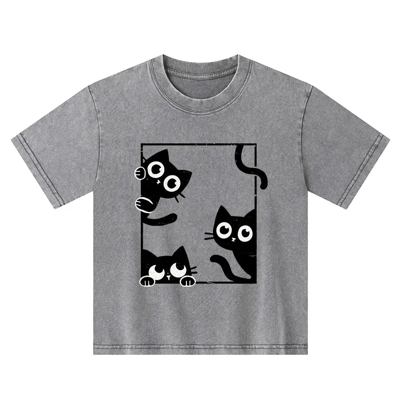 Japanese vintage kids cat t-shirt