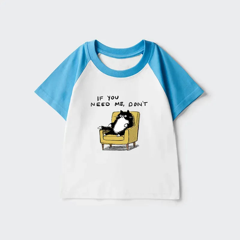 Kyoto-Lion Unavailable Cat Kids Raglan T-shirt