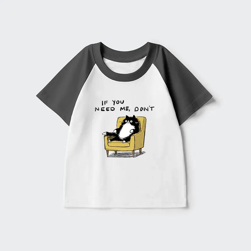 Kyoto-Lion Unavailable Cat Kids Raglan T-shirt