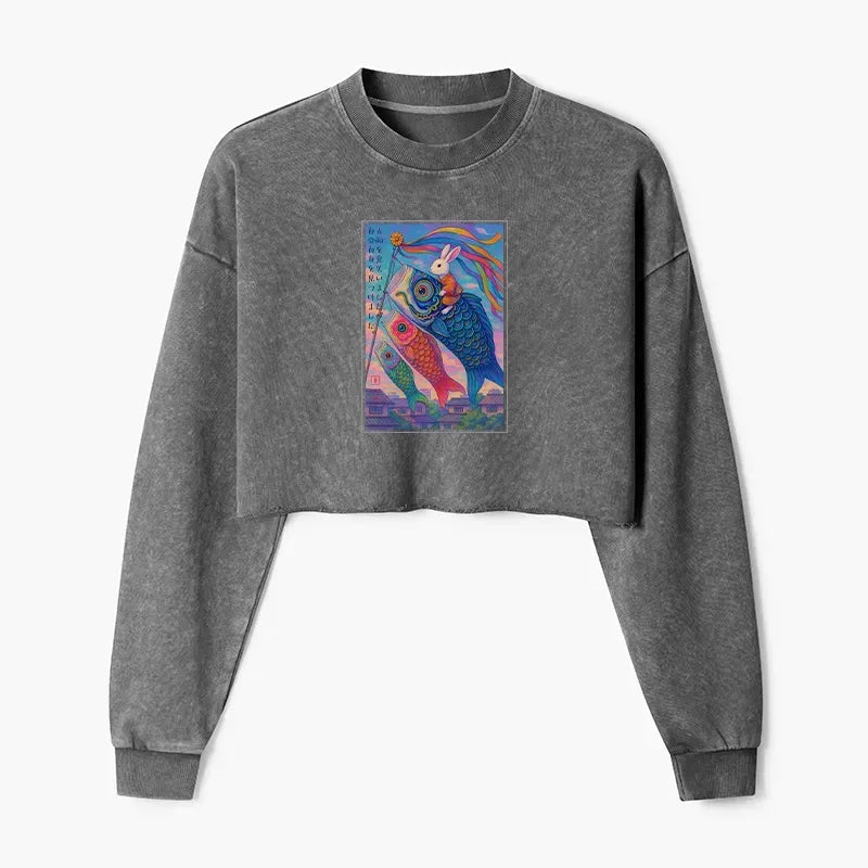 Vintage Washed Sweatshirt for Daily Wear