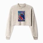 Kyoto-Lion Ukiyoe Rabbit Ride Carp Streamer Poster Washed Crop Sweatshirt
