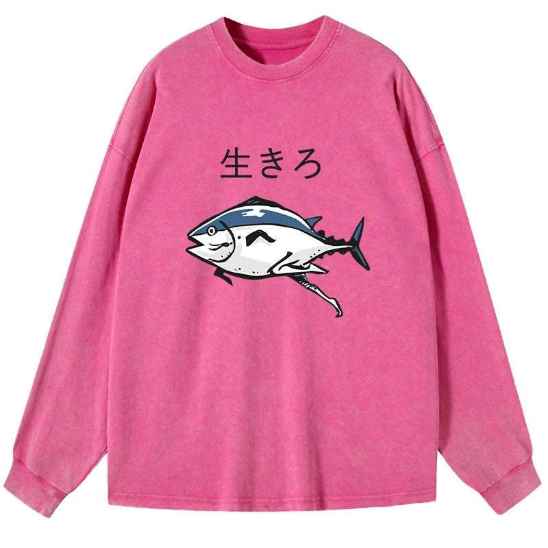 Kyoto lion running fish vintage t-shirt