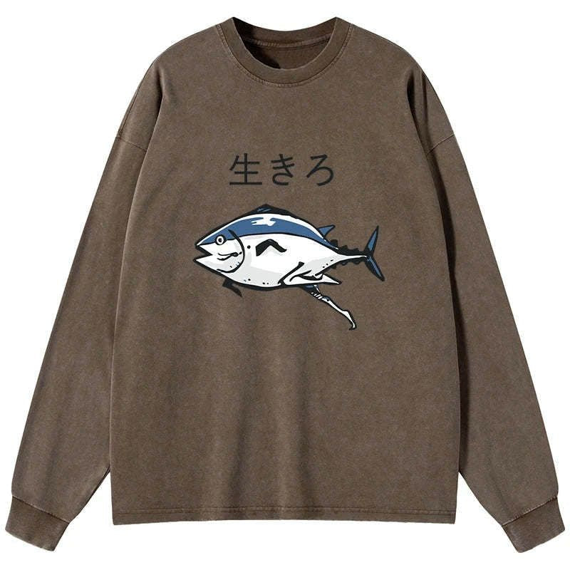 Kyoto lion running fish vintage t-shirt