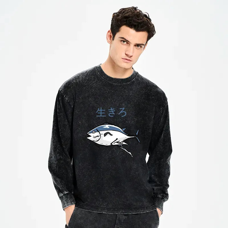 unisex cotton long sleeve tee for daily wear