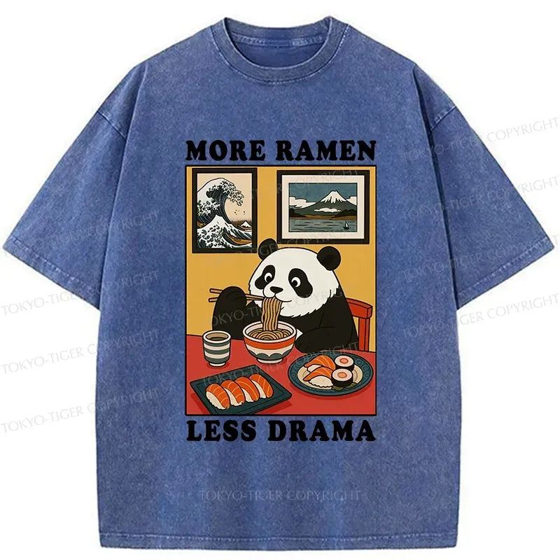 Japanese Panda Ramen Washed T-Shirt