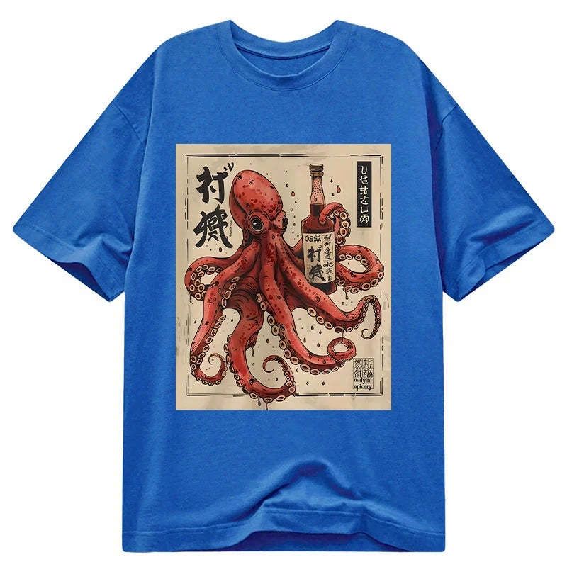 osaka sake octopus japanese t-shirt for summer