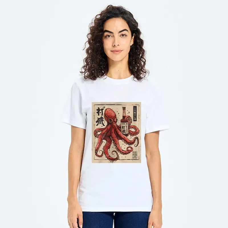 osaka sake octopus japanese t-shirt for summer