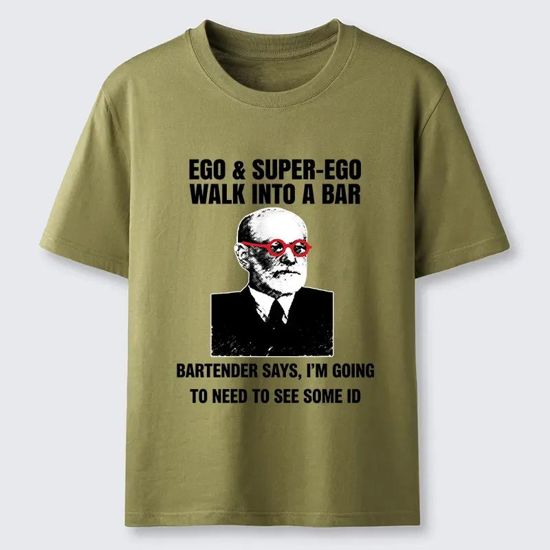 Funny psychology bar joke t-shirt gift idea