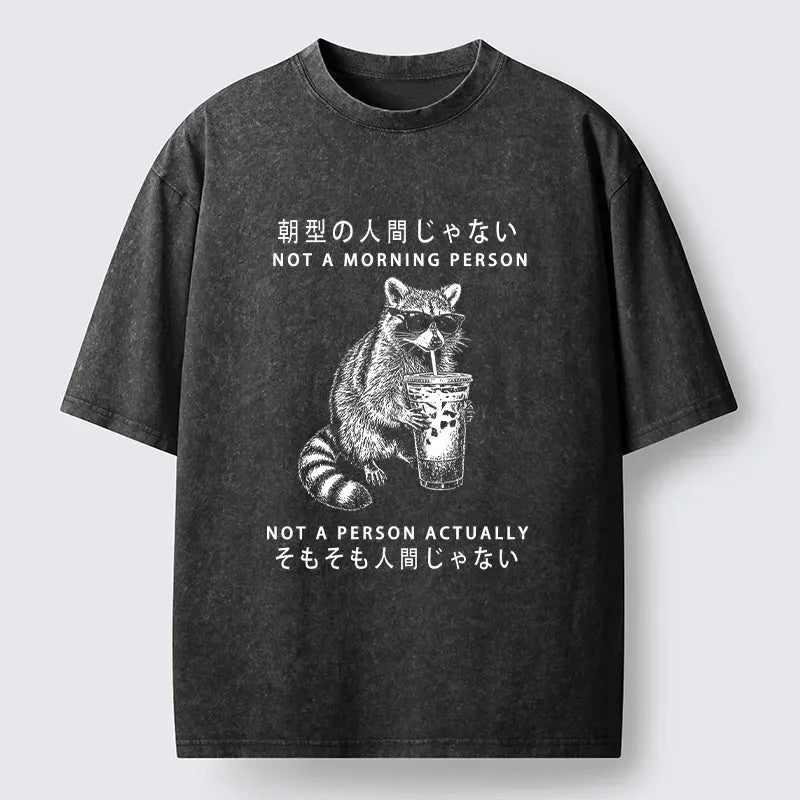 Sarcastic Raccoon Rejecting Early Mornings Tee